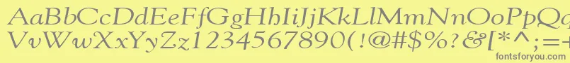 Шрифт GildebroadItalic – серые шрифты на жёлтом фоне