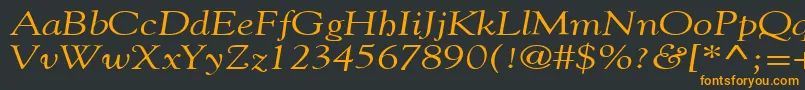 GildebroadItalic-fontti – oranssit fontit mustalla taustalla