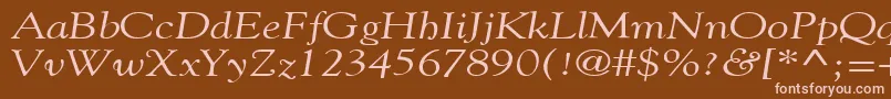 Шрифт GildebroadItalic – розовые шрифты на коричневом фоне