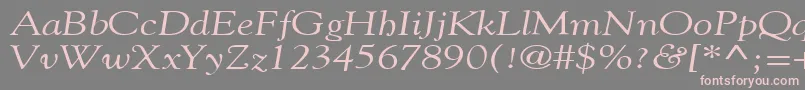 Шрифт GildebroadItalic – розовые шрифты на сером фоне