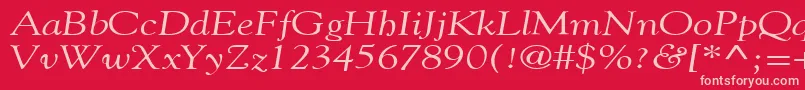 Шрифт GildebroadItalic – розовые шрифты на красном фоне