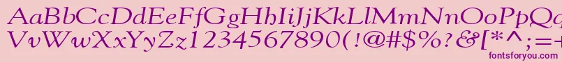 フォントGildebroadItalic – ピンクの背景に紫のフォント