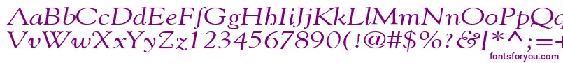 Czcionka GildebroadItalic – fioletowe czcionki