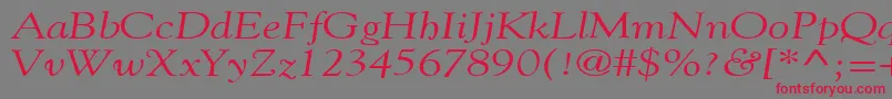 GildebroadItalic Font – Red Fonts on Gray Background