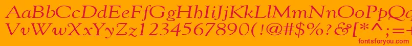 GildebroadItalic Font – Red Fonts on Orange Background