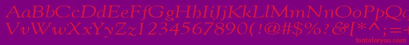 Шрифт GildebroadItalic – красные шрифты на фиолетовом фоне