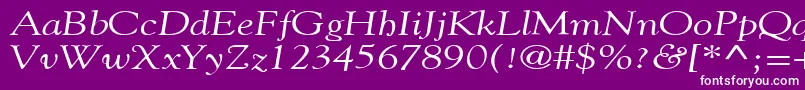 GildebroadItalic Font – White Fonts on Purple Background