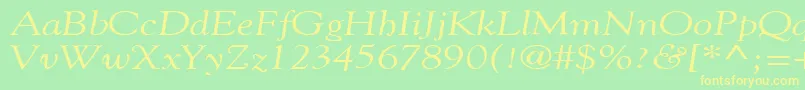 GildebroadItalic Font – Yellow Fonts on Green Background