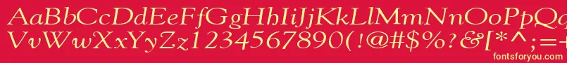 Шрифт GildebroadItalic – жёлтые шрифты на красном фоне