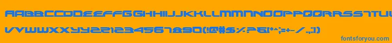 AlexisBold-fontti – siniset fontit oranssilla taustalla