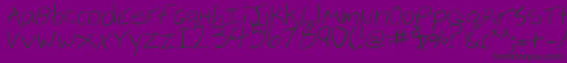 CheyenneHand Font – Black Fonts on Purple Background