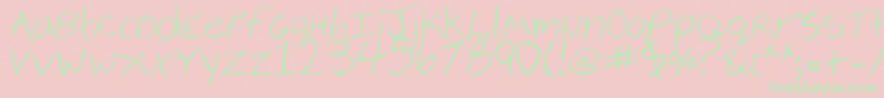 CheyenneHand Font – Green Fonts on Pink Background