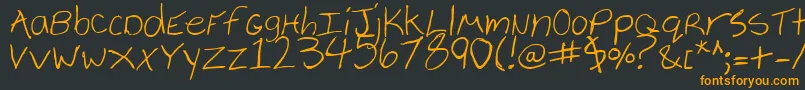 CheyenneHand Font – Orange Fonts on Black Background