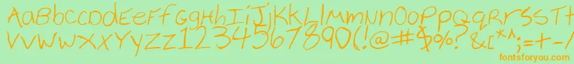 CheyenneHand Font – Orange Fonts on Green Background