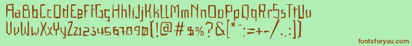 GabardinaRegular Font – Brown Fonts on Green Background