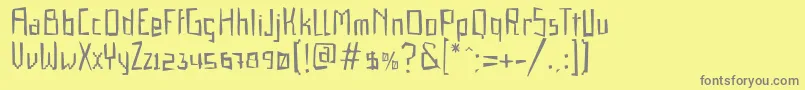 GabardinaRegular Font – Gray Fonts on Yellow Background