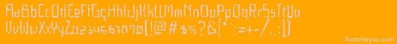 GabardinaRegular Font – Pink Fonts on Orange Background