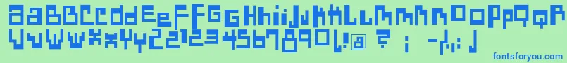 DadasangieBold Font – Blue Fonts on Green Background