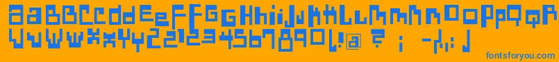 Police DadasangieBold – polices bleues sur fond orange
