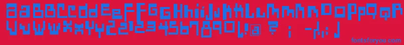 DadasangieBold Font – Blue Fonts on Red Background