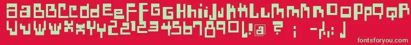 DadasangieBold-Schriftart – Grüne Schriften auf rotem Hintergrund