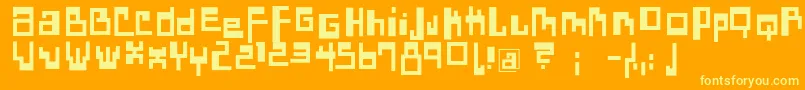 DadasangieBold Font – Yellow Fonts on Orange Background