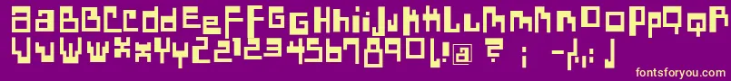 DadasangieBold Font – Yellow Fonts on Purple Background