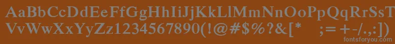 フォントPfparagraphBold – 茶色の背景に灰色の文字