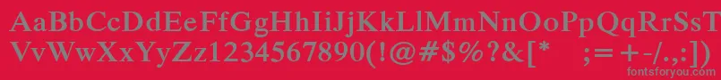 PfparagraphBold Font – Gray Fonts on Red Background