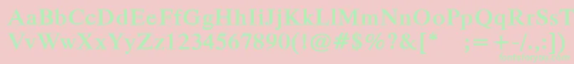 PfparagraphBold Font – Green Fonts on Pink Background