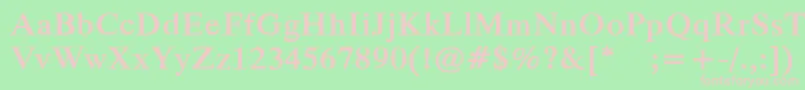 PfparagraphBold Font – Pink Fonts on Green Background