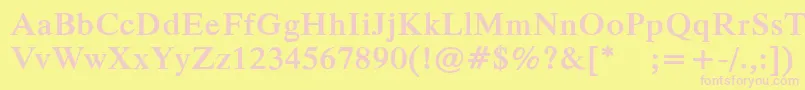 PfparagraphBold Font – Pink Fonts on Yellow Background