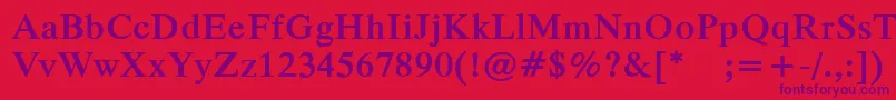 PfparagraphBold Font – Purple Fonts on Red Background