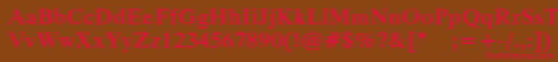 PfparagraphBold Font – Red Fonts on Brown Background