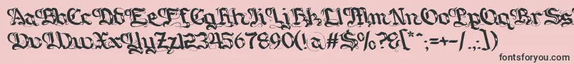 Gotique Font – Black Fonts on Pink Background