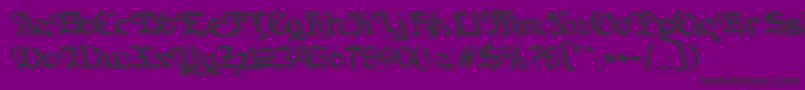 Gotique Font – Black Fonts on Purple Background