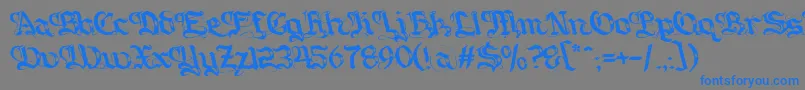 fuente Gotique – Fuentes Azules Sobre Fondo Gris