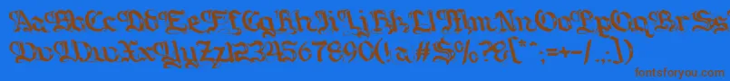 Gotique Font – Brown Fonts on Blue Background