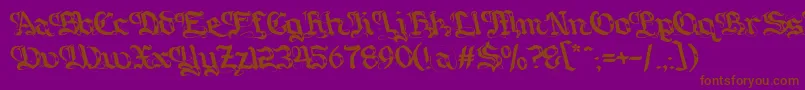 Gotique Font – Brown Fonts on Purple Background