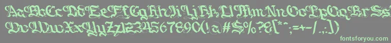 Шрифт Gotique – зелёные шрифты на сером фоне