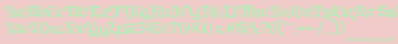 Gotique Font – Green Fonts on Pink Background