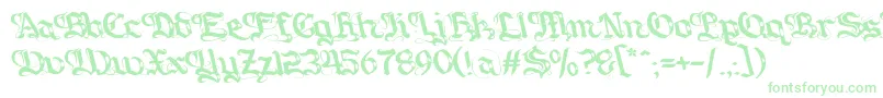 Gotique Font – Green Fonts on White Background