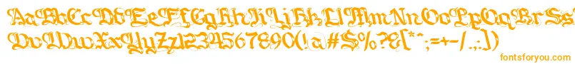 Gotique Font – Orange Fonts on White Background