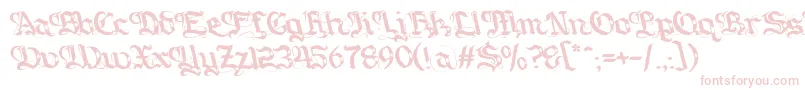 Gotique Font – Pink Fonts on White Background