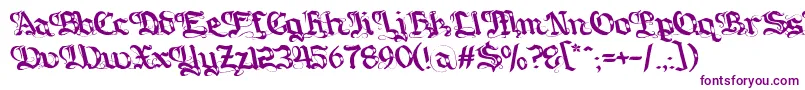 Gotique Font – Purple Fonts on White Background