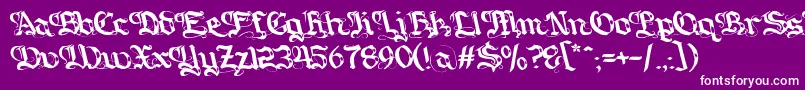 fuente Gotique – Fuentes Blancas Sobre Fondo Morado
