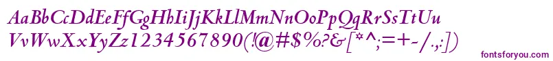 CentaurMtBoldItalic-Schriftart – Violette Schriften