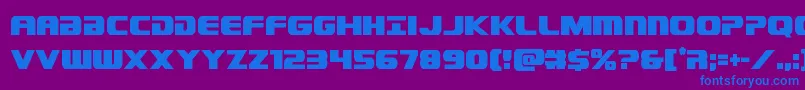 Dekarangercond Font – Blue Fonts on Purple Background