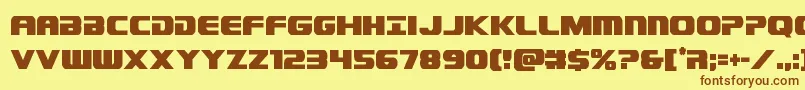 Dekarangercond Font – Brown Fonts on Yellow Background