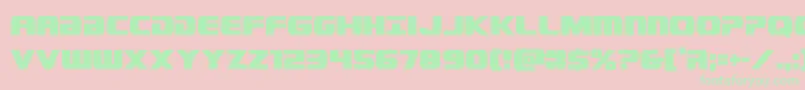 Dekarangercond-Schriftart – Grüne Schriften auf rosa Hintergrund